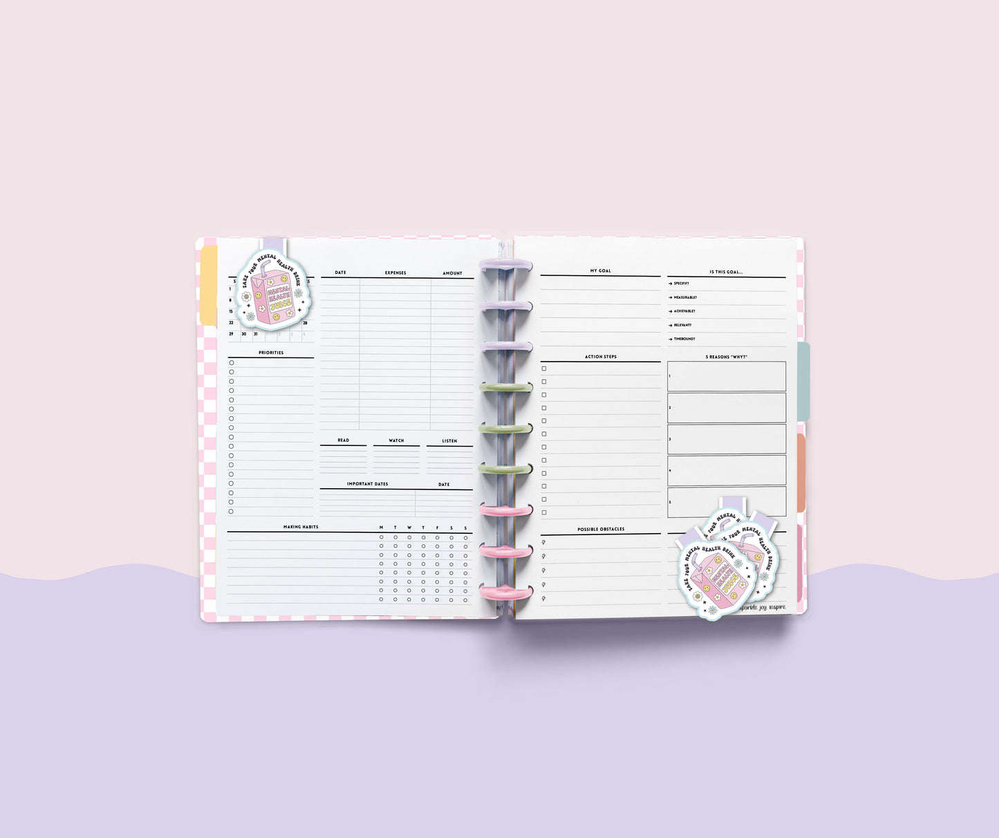 Take Your Mental Health Drink Mental Health Magnetic Bookmark Paper Craft Printable Paper Crafts