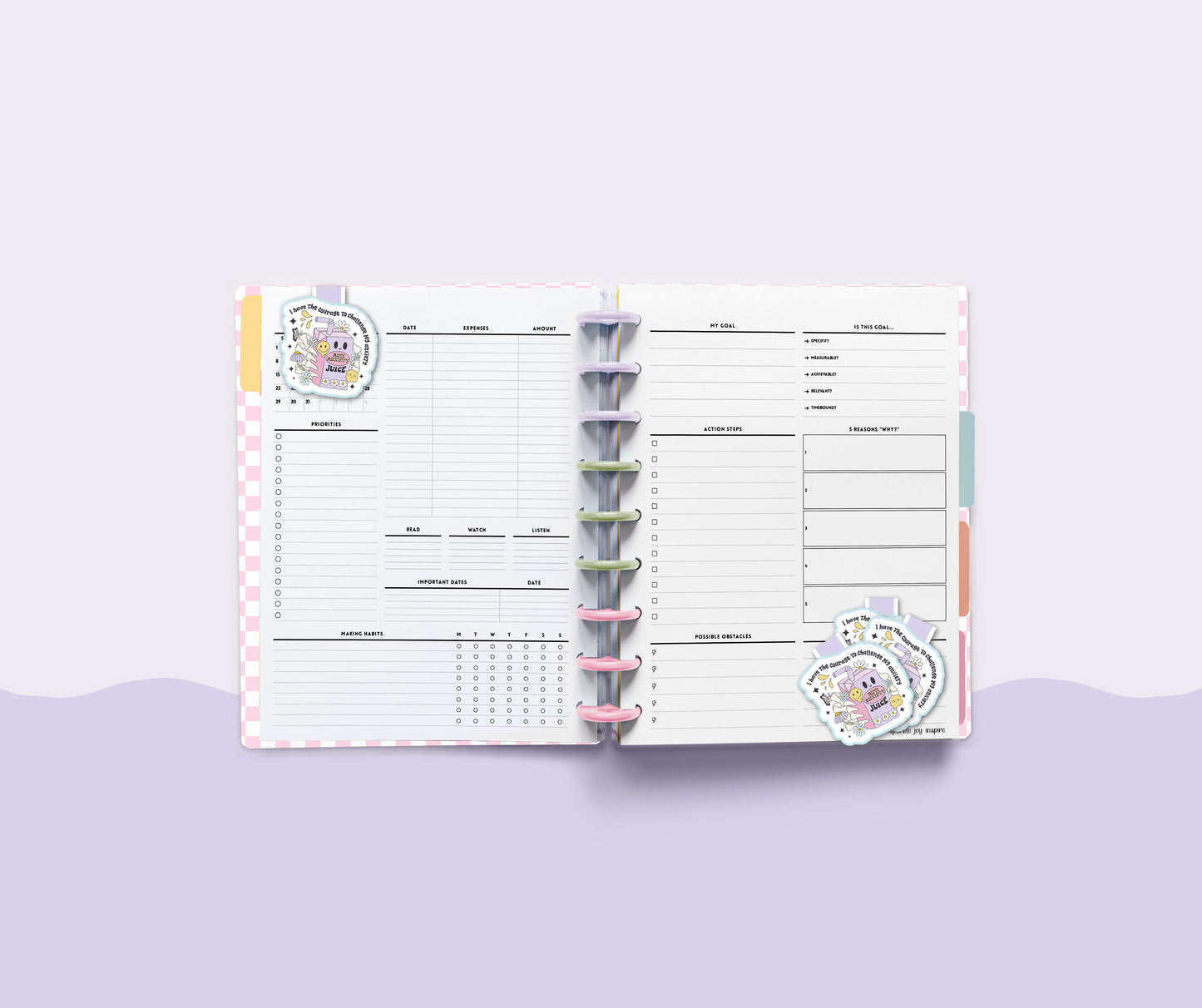 Anti Anxiety Juice Mental Health Magnetic Bookmark Paper Craft Printable Paper Crafts