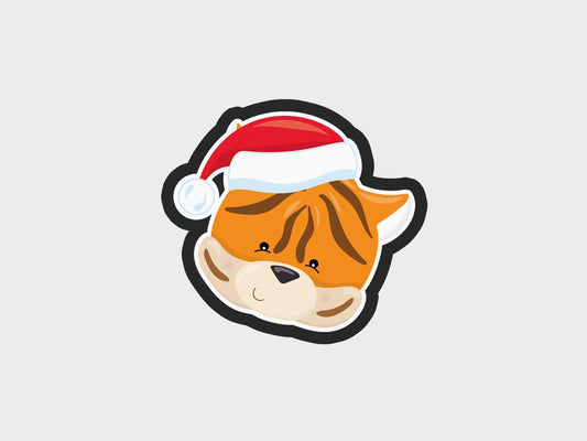 Tiger Animal Faces Santa Edition Cookie Cutter STL Files Cookie Cutter Files