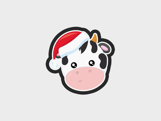 Cow Animal Faces Santa Edition Cookie Cutter STL Files Cookie Cutter Files