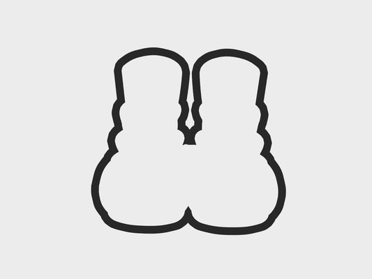 Cute Snowman Christmas Feet Cookie Cutter STL Files Cookie Cutter Files