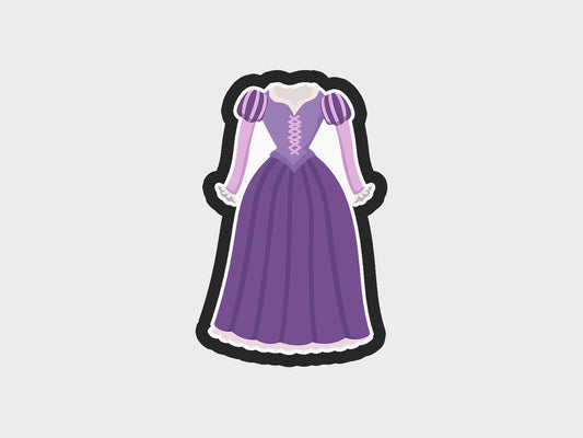 Magical Hair Inspired Princess Dress Cookie Cutter STL Files Cookie Cutter Files