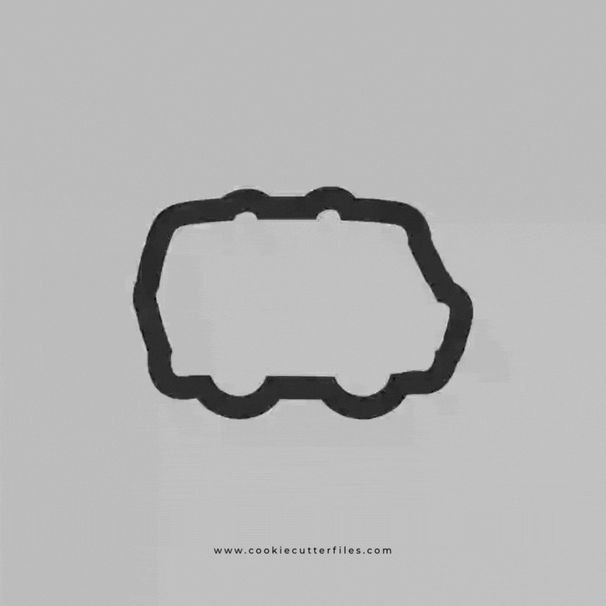 Van Inspired Mystery Dog Crew Cookie Cutter STL Files Cookie Cutter Files
