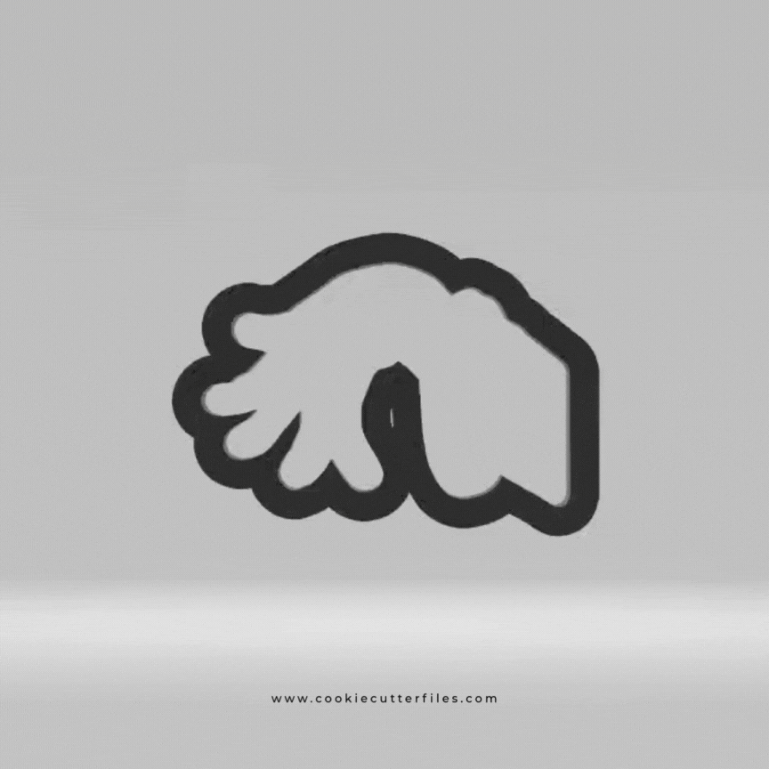 Fingers Holding Inspired Grinchymas Cookie Cutter STL Files Cookie Cutter Files