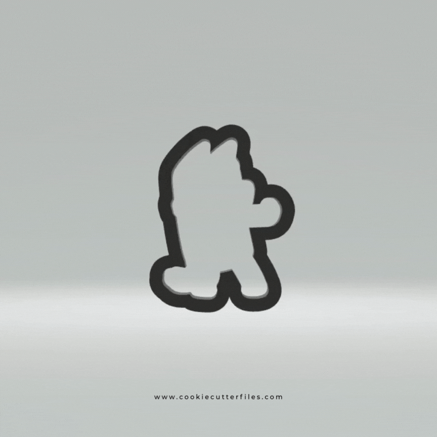 Dad Inspired Blue Heeler Dog Cookie Cutter STL Files Cookie Cutter Files