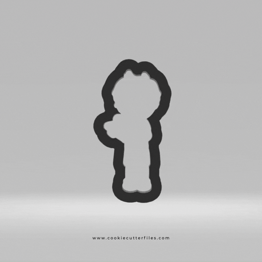 Boy Water Gun Two Water Play Fun Cookie Cutter STL Files Cookie Cutter Files