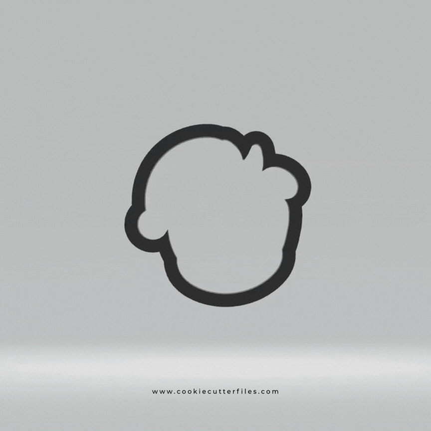 Cow Animal Faces Santa Edition Cookie Cutter STL Files Cookie Cutter Files