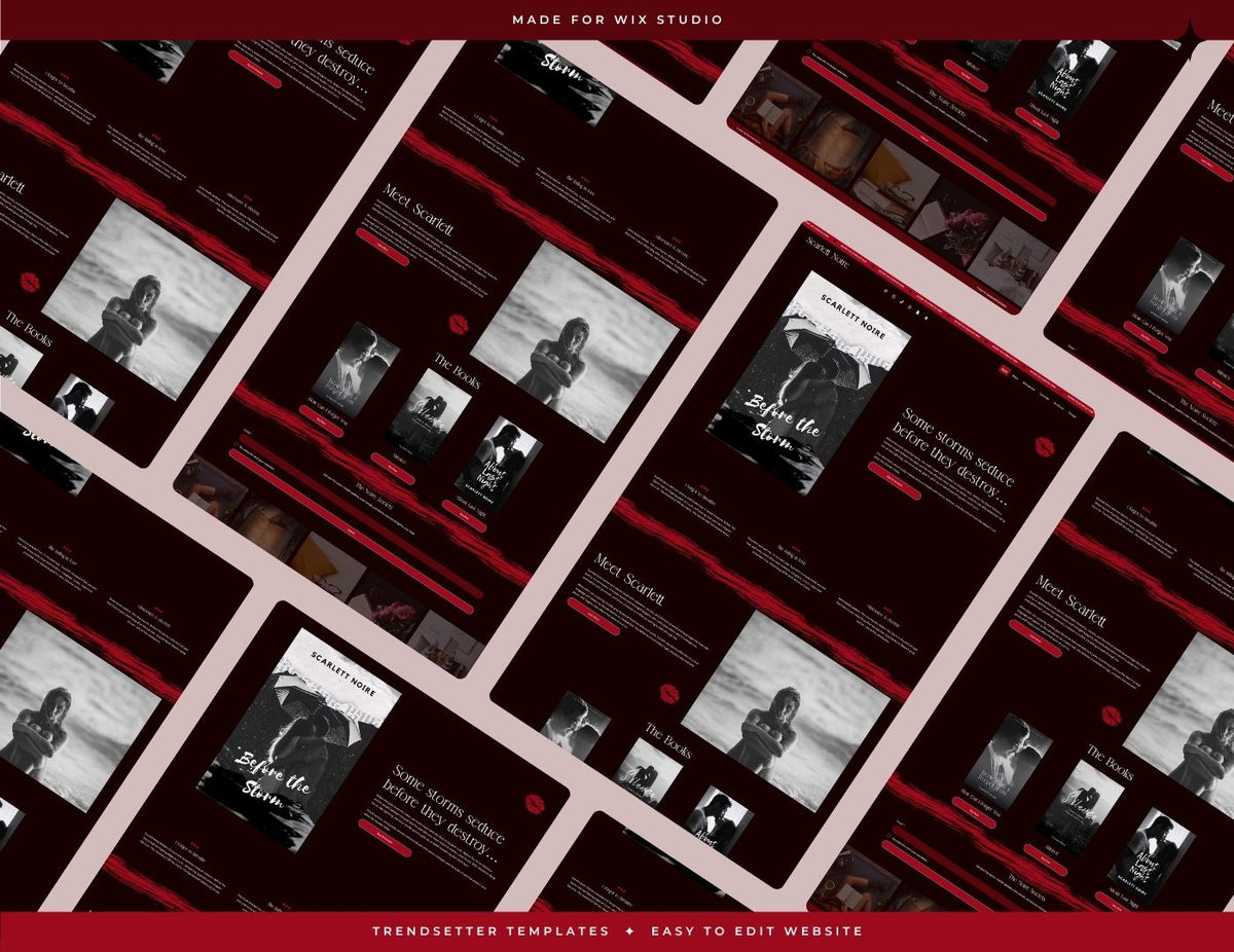 Author Scarlett Noire Wix Studio Website Template Trendsetter Templates
