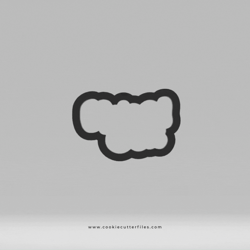 Typography Backyard Bbq Cookie Cutter STL Files Cookie Cutter Files