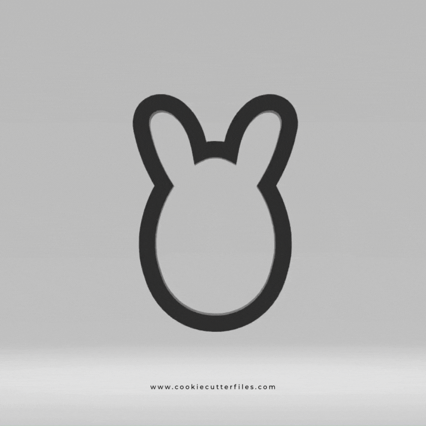 Rabbit Easter Egg Critters Cookie Cutter STL Files Cookie Cutter Files