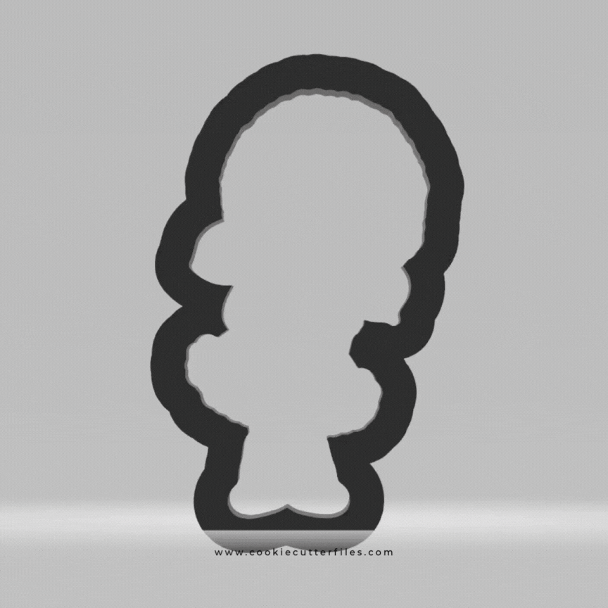 Girl Standing Eskimo Kids Cookie Cutter STL Files Cookie Cutter Files