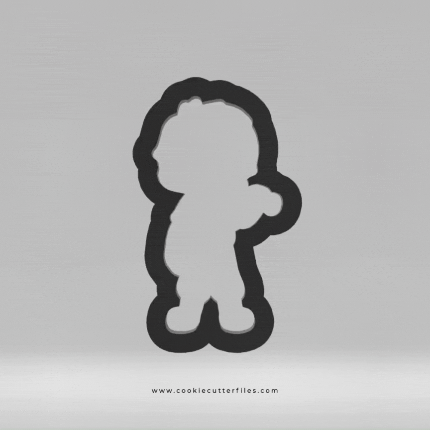 Pitcher Boy Baseball Kids Cookie Cutter STL Files Cookie Cutter Files