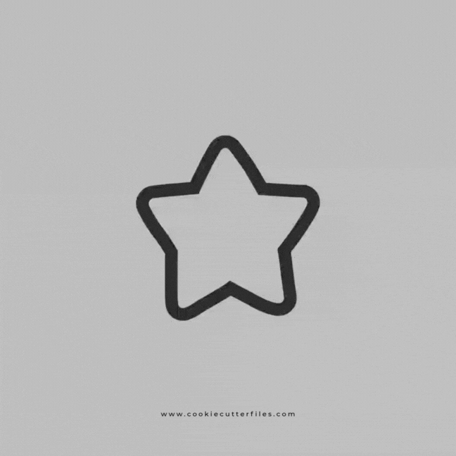 Star Graduation Cookie Cutter STL Files Cookie Cutter Files