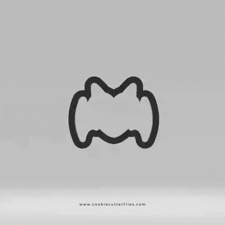 Bat Halloween Hearts Cookie Cutter STL Files Cookie Cutter Files