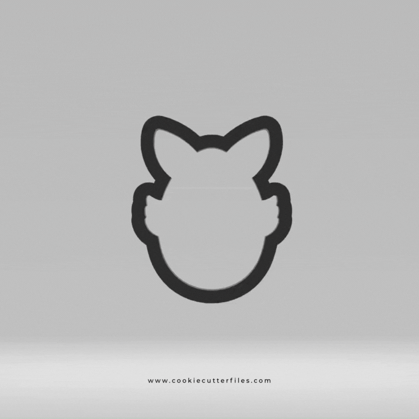 Fox Raccoon Easter Egg Critters Cookie Cutter STL Files Cookie Cutter Files