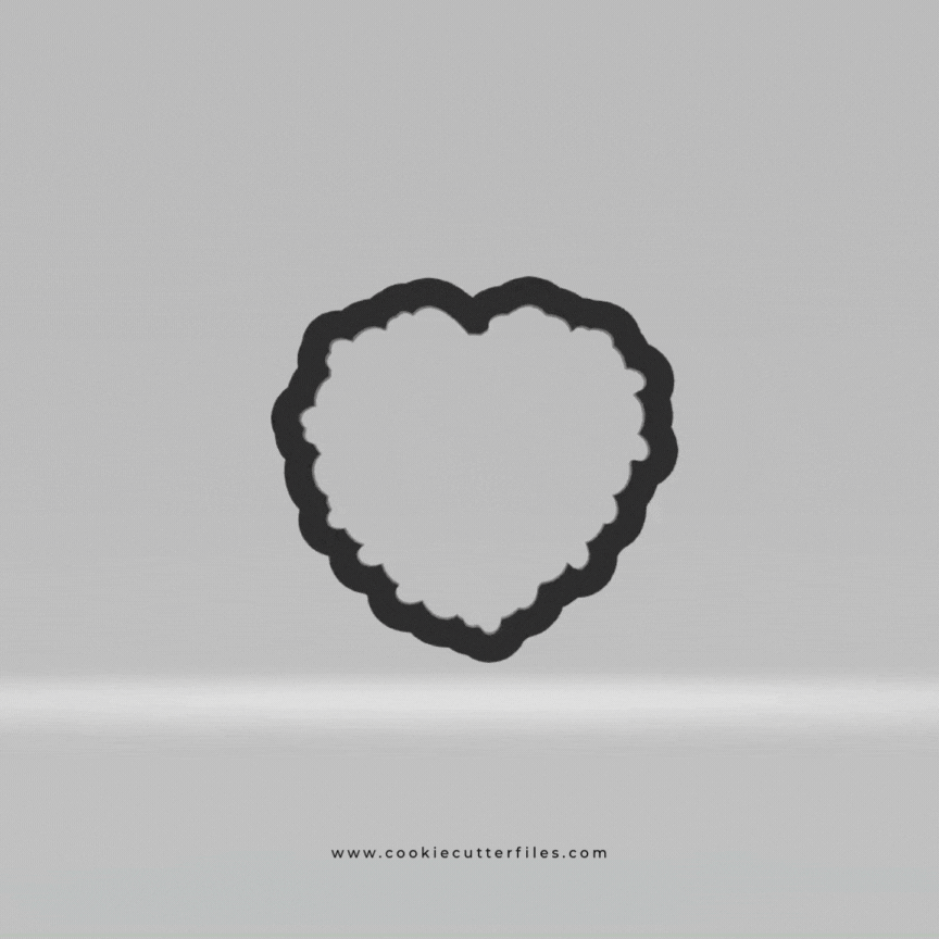 Flower Wreath Valentine Gifts Cookie Cutter STL Files Cookie Cutter Files