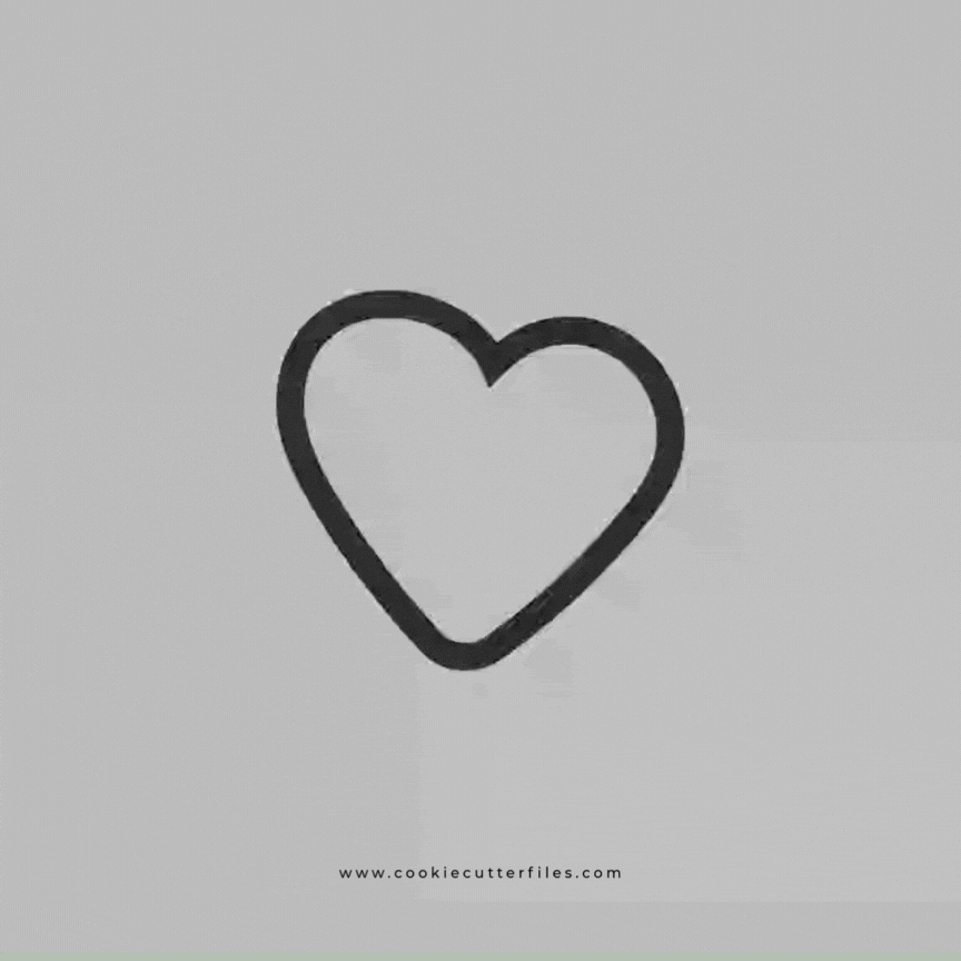 Heart Valentine Animals Cookie Cutter STL Files Cookie Cutter Files