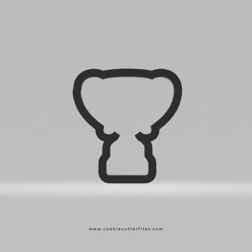 Trophy Super Bowl Party Cookie Cutter STL Files Cookie Cutter Files