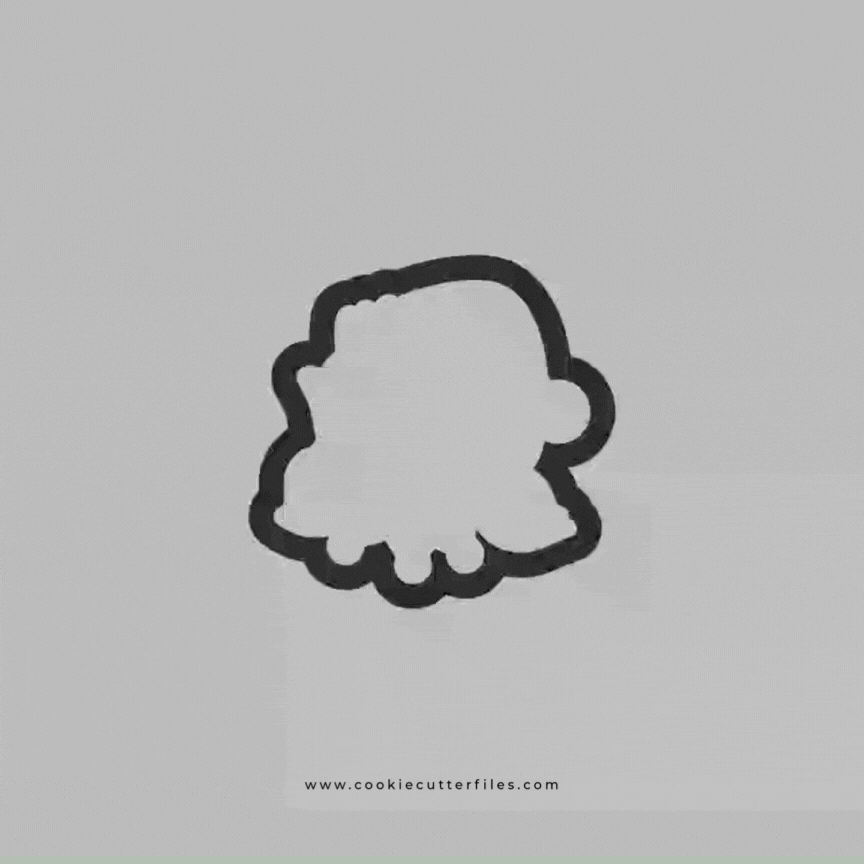 Elf Girl Christmas Faces Cookie Cutter STL Files Cookie Cutter Files