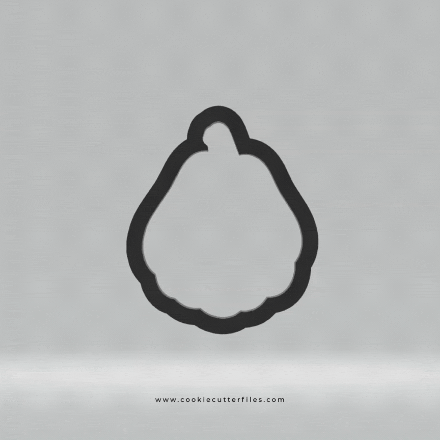 Pumpkin Tall Fall Harvest Cookie Cutter STL Files Cookie Cutter Files