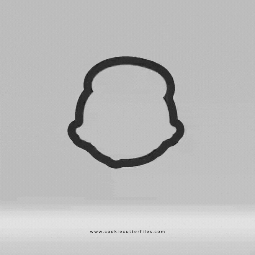 Bonnet Thanksgiving Turkey Faces Cookie Cutter STL Files Cookie Cutter Files