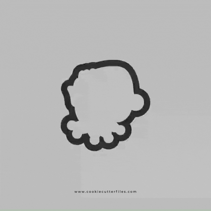 Elf Boy Christmas Faces Cookie Cutter STL Files Cookie Cutter Files