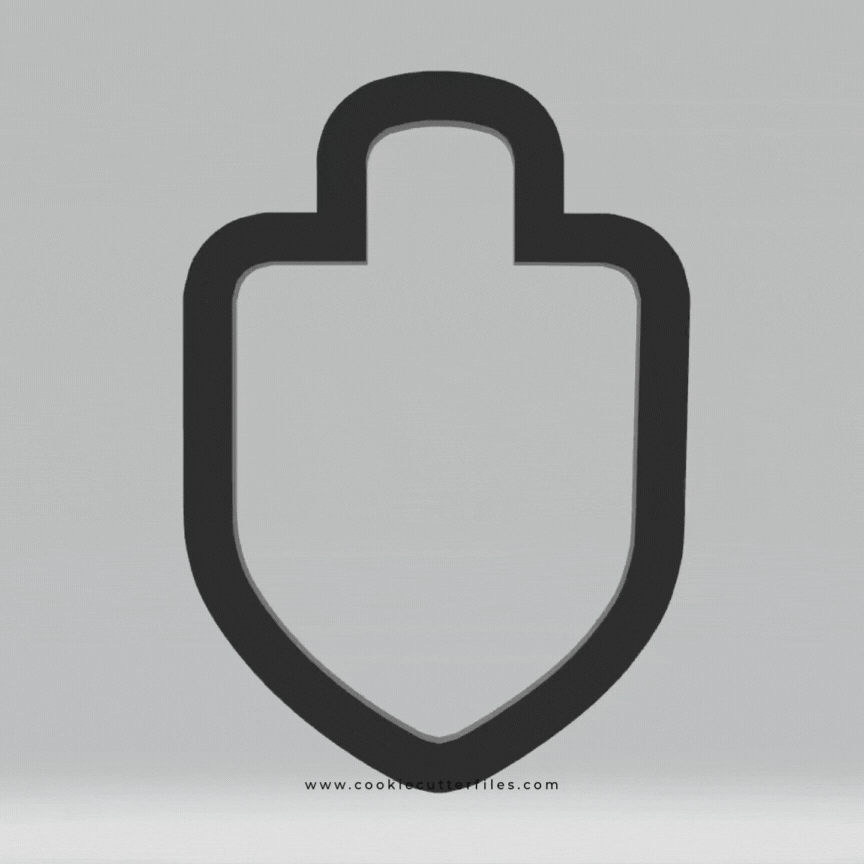 Dreidel Straight Hanukkah Cookie Cutter STL Files Cookie Cutter Files