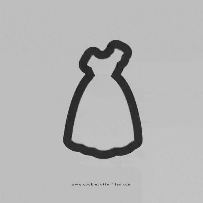Native Inspired Princess Dress Cookie Cutter STL Files Cookie Cutter Files