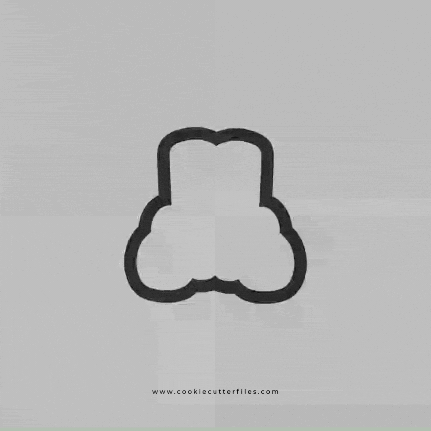 Pretty Christmas Feet Cookie Cutter STL Files Cookie Cutter Files