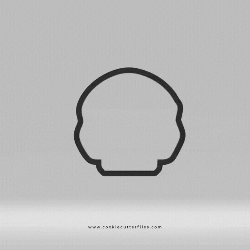 Skull Inspired Orange + Black Motorcycle Cookie Cutter STL Files Cookie Cutter Files