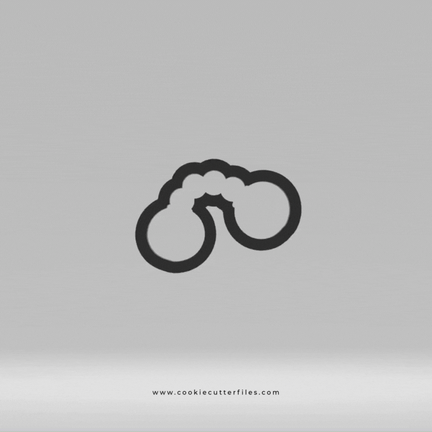 Handcuffs Police Kids Cookie Cutter STL Files Cookie Cutter Files