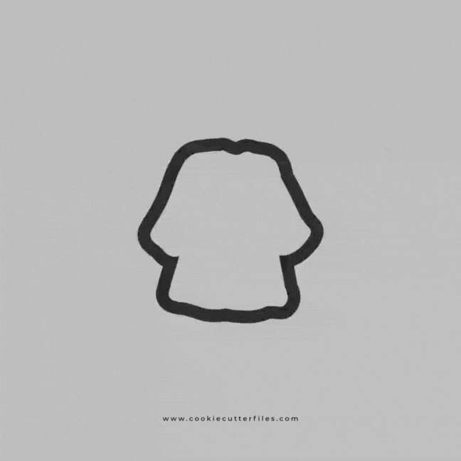 Gown Graduation Cookie Cutter STL Files Cookie Cutter Files