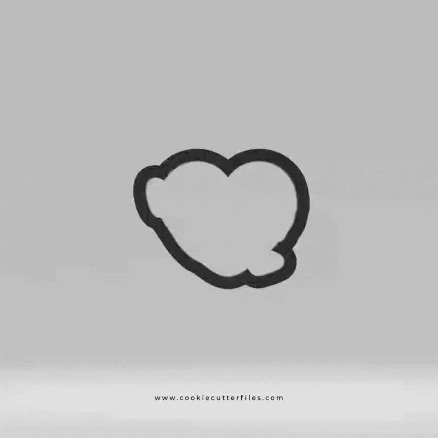 Mummy Halloween Hearts Cookie Cutter STL Files Cookie Cutter Files