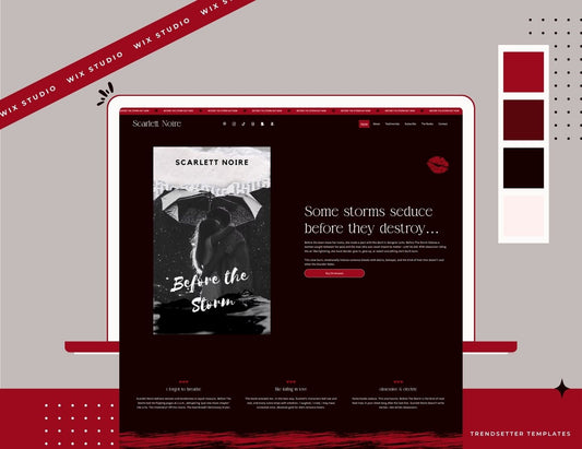Author Scarlett Noire Wix Studio Website Template Trendsetter Templates