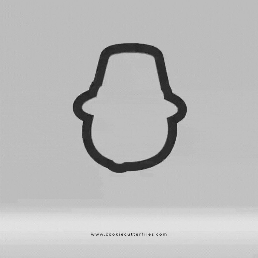 Hat Thanksgiving Turkey Faces Cookie Cutter STL Files Cookie Cutter Files