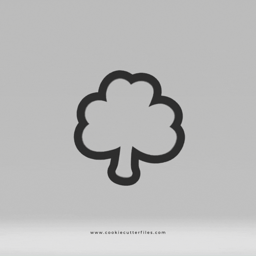 Three Leaf Clover Lucky Charms Cookie Cutter STL Files Cookie Cutter Files