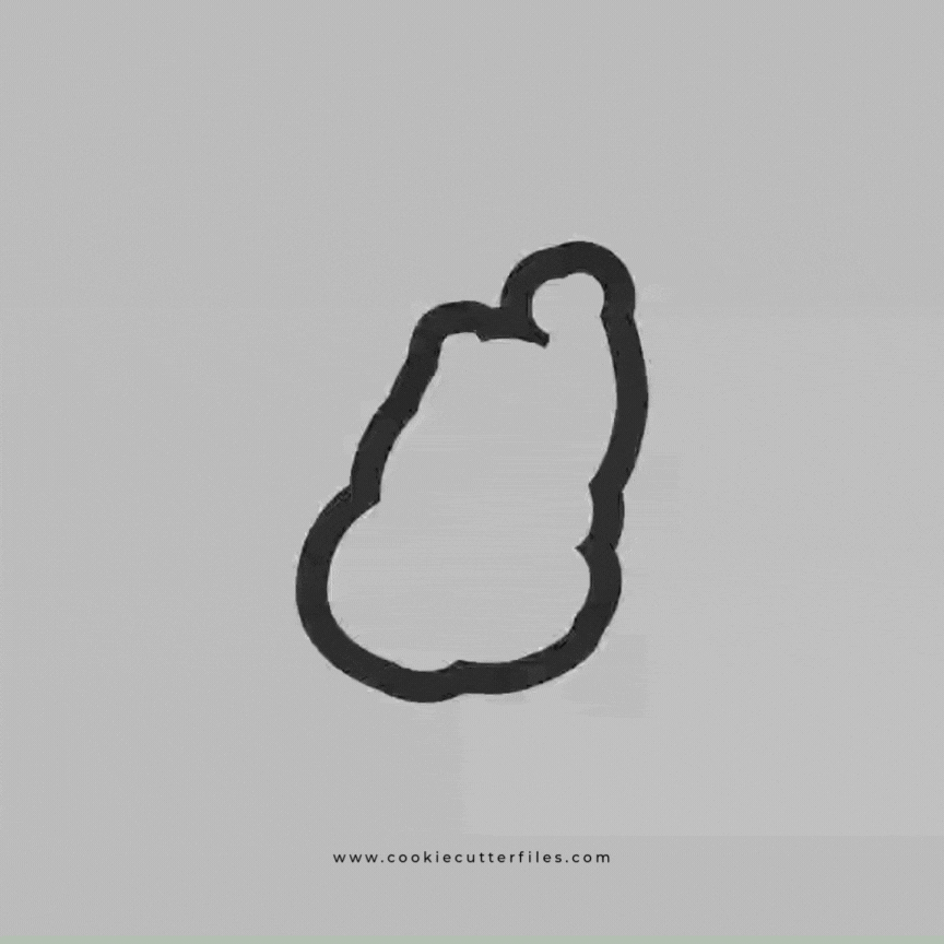 Elephant Valentine Animals Cookie Cutter STL Files Cookie Cutter Files