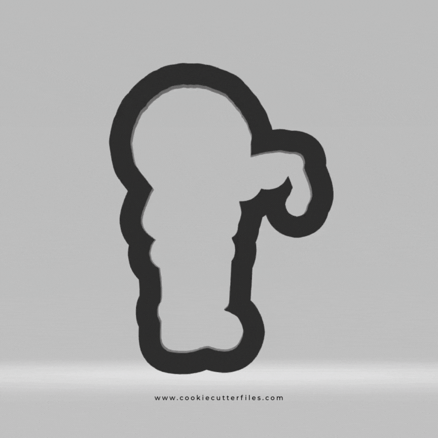 Boy Standing Fishing Eskimo Kids Cookie Cutter STL Files Cookie Cutter Files