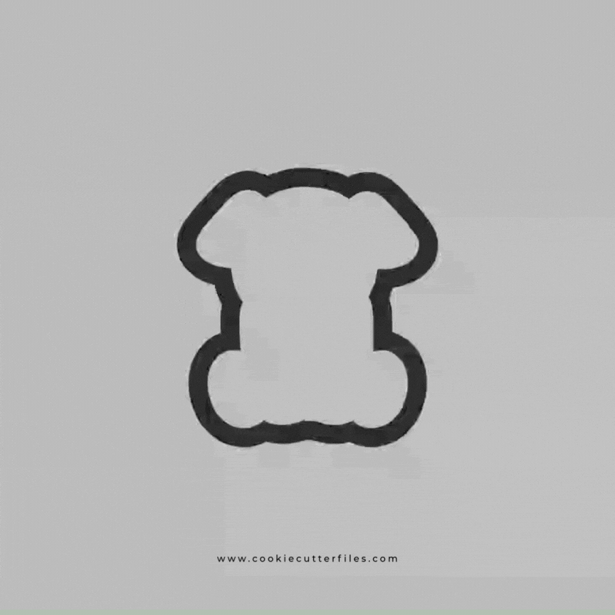 Puppy Valentine Animals Cookie Cutter STL Files Cookie Cutter Files