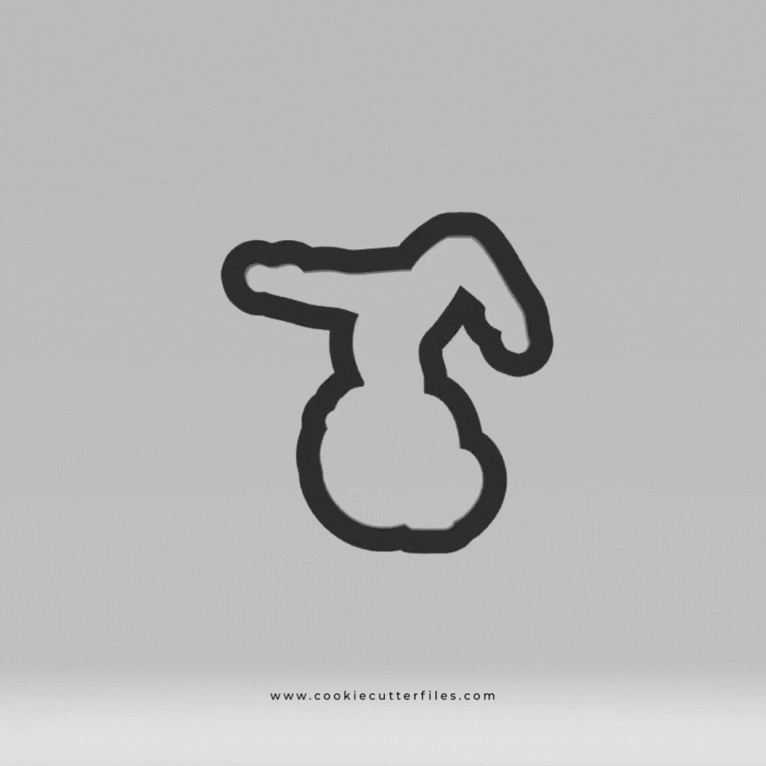 Handstand Gymnast Girl Cookie Cutter STL Files Cookie Cutter Files