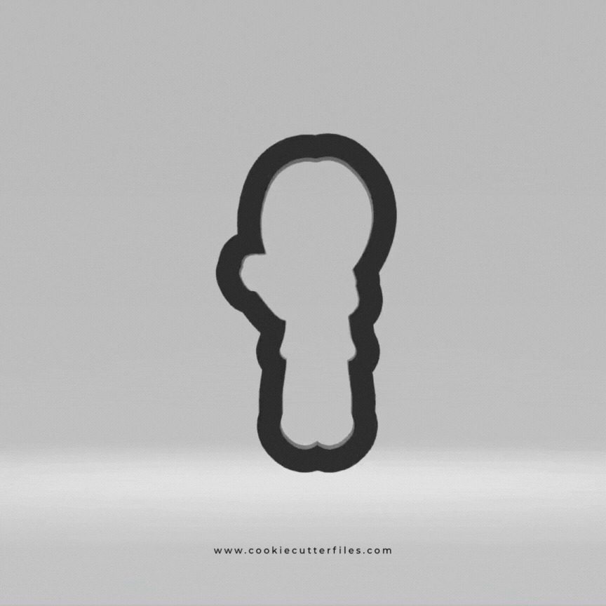 Girl Water Gun Two Water Play Fun Cookie Cutter STL Files Cookie Cutter Files
