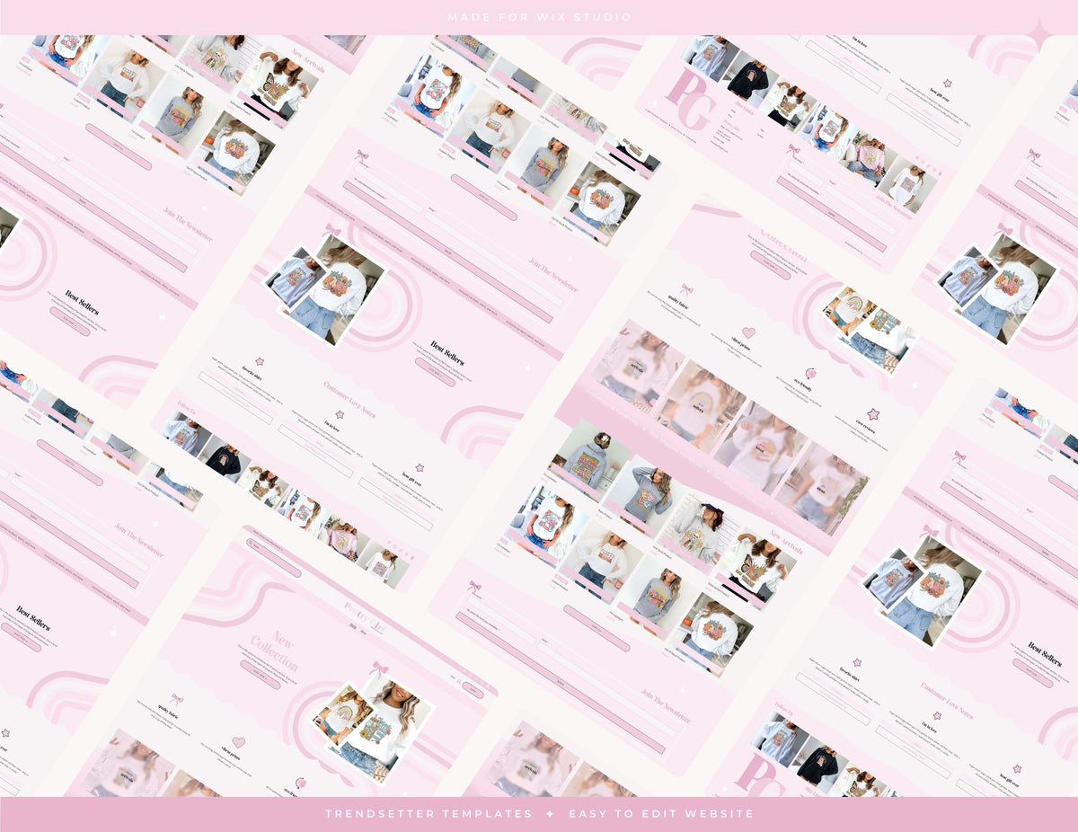 Pretty Girl Wix Studio Website Template Trendsetter Templates