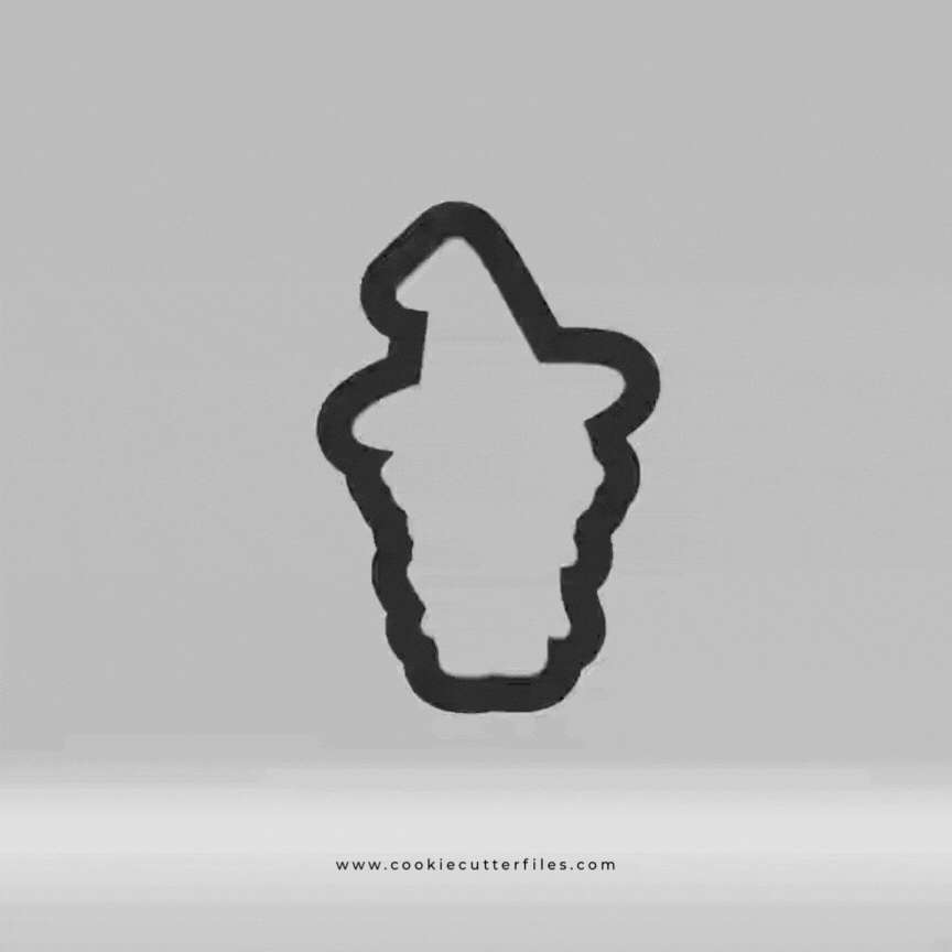 Witch Inspired Halloween Blue Heeler Dog Cookie Cutter STL Files Cookie Cutter Files