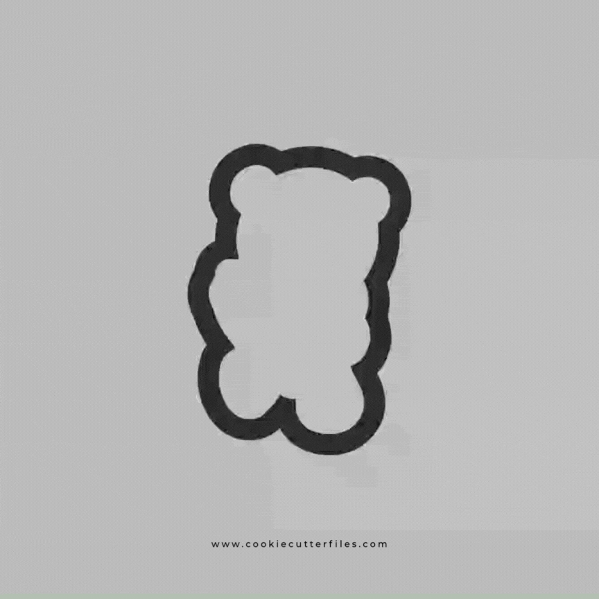 Bear Valentine Animals Cookie Cutter STL Files Cookie Cutter Files