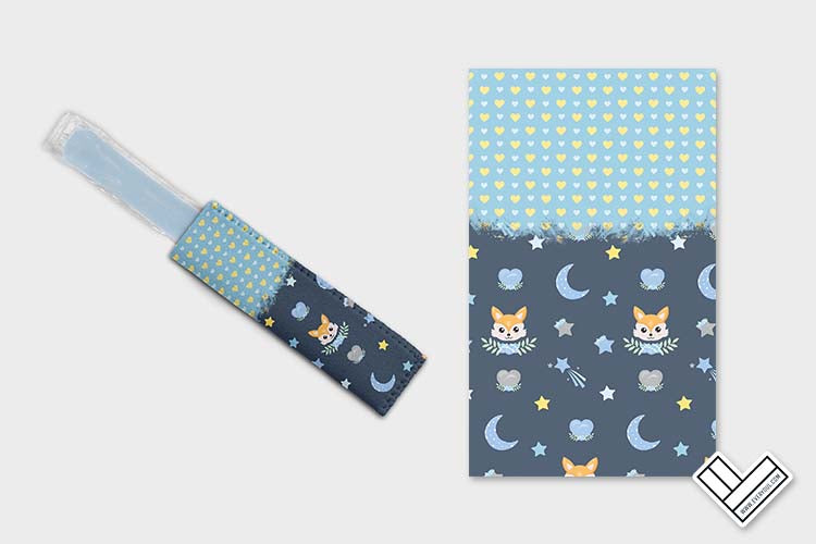 Baby Fox Blue 0304 Ice Pop Digital Sublimation Design Sweet Sublimation Designs