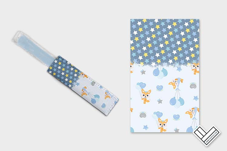 Baby Fox Blue 1108 Ice Pop Digital Sublimation Design Sweet Sublimation Designs
