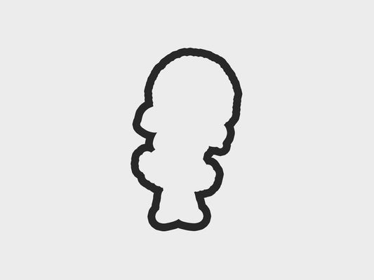 Girl Standing Eskimo Kids Cookie Cutter STL Files Cookie Cutter Files