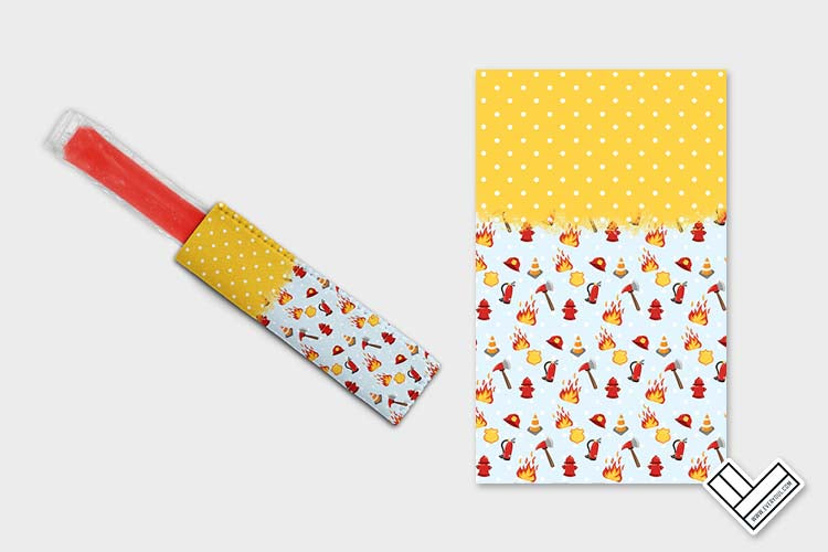 Firefighter Kids 0510 Ice Pop Digital Sublimation Design Sweet Sublimation Designs