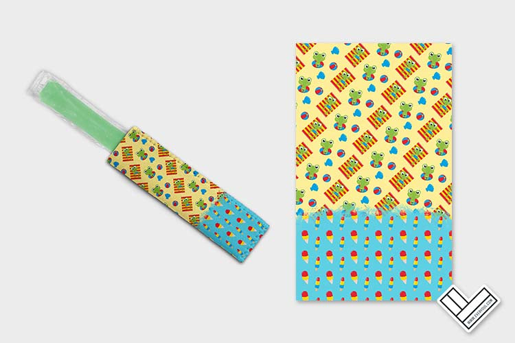 Frog On Beach 0810 Ice Pop Digital Sublimation Design Sweet Sublimation Designs