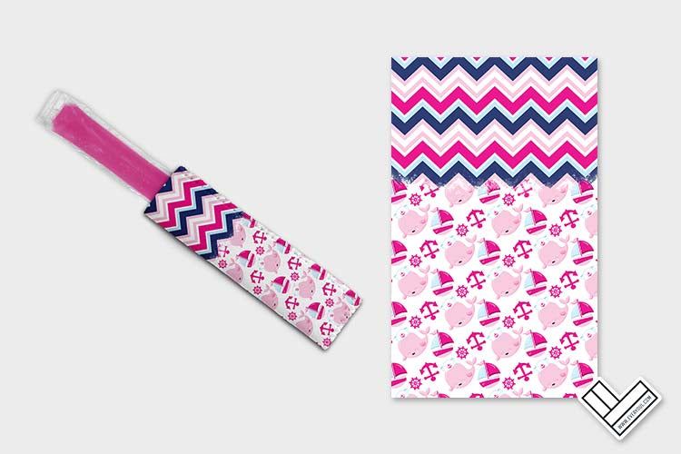 Nautical Baby Whale Pink 0708 Ice Pop Digital Sublimation Design Sweet Sublimation Designs